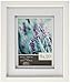 Gallery Solutions 8x10 White Wood Frame with Double White Mat for 5x7 Image