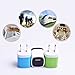 Weiup 5V/1.0AMP 1-Port USB Wall Charger -  Blue,Green, White (3-Pack)