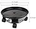 ANTETOK 17.7″ Plant Caddy Round Plant Dolly Trolley Saucer Moving Tray Pallet with Wheels and a Water Container Blackthumb 1