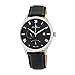 Lucien Piccard Men's 'Volos' Quartz Stainless Steel and Black Leather Casual Watch (Model: LP-10339-01)