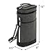 2 Wine Tote Carrier - Insulated Portable Picnic Cooler Bag for 2 with Shoulder Straps and Outside Pocket in Gray –Wine Travel Bag Perfect for Picnic Camping Beach Park Travel Parties Wedding Concerts