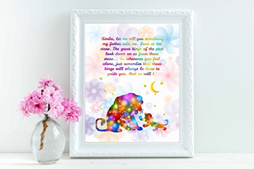 Uhomate-The-Lion-King-Simba-Ornaments-Home-Canvas-Prints-Wall-Art-Inspirational-Quotes-Wall-Decor-Living-Room-Bedroom-Bathroom-Artwork-C084-8X10