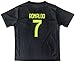 FCM 2018/2019 New #7 Cristiano Ronaldo Kids Third Soccer Jersey & Shorts Youth Sizes (Third (New Juve), 12-13 Years Old)