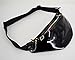 Dolores Women's PVC Hologram Fanny Pack Belt Waist Bum Bag Laser Travel Beach Purse, Black