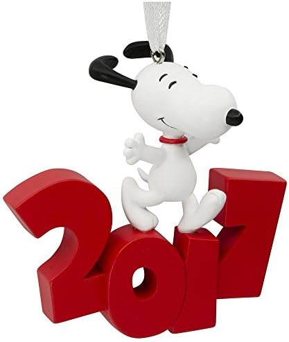 Hallmark Peanuts Snoopy 2017 Dated Christmas Tree Holiday Ornament