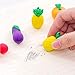 3 otters 70PCS Puzzle Erasers, Kids Pencil Eraser Vegetables Erasers for Party Favors, Easter Basket Stuffers Egg Fillers
