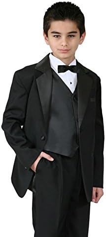 Black Boys Tuxedo 5-Piece Set for Size 12