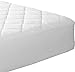 Utopia Bedding Quilted Fitted Mattress Pad, Twin Size, Elastic Fitted Mattress Topper Protector and Cover Stretches up to 16 Inches Deep, Machine Washable (White)