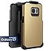 Samsung Galaxy S7, Encased® ToughSHIELD Slim Hybrid Case & Belt Clip Holster (Lifetime Guarantee) (Royal Gold)