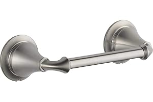 DELTA FAUCET Rubber Limited 79450-SS Linden Wall Mount Pivot Arm Toilet Paper Holder Bath Hardware Accessory in Stainless Steel