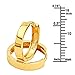 14k Yellow OR White Gold 3mm Thickness Hoop Huggie Earrings (14 x 14 mm)