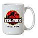 Artisan Owl Tea Finds A Way Funny Mug – 15oz Ceramic Dinosaur Jurassic Park Dino Coffee Cup Gift for Adults