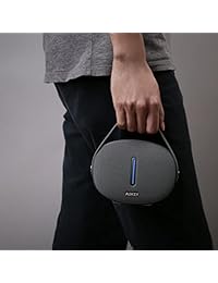 AUKEY Altavoz Bluetooth Portátil con Tela Frontal, Correa Colgante y Entrada de Audio 0.138 in para iPhone, Samsung y Más