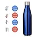 KING DO WAY 17oz Double Wall Vacuum Insulated Stainless Steel Water Bottle Perfect for Outdoor Sports Camping Hiking Cycling Picnic (Dark Blue)