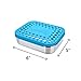 LunchBots Trio Stainless Steel Food Container - Three Section Design Perfect for Healthy Snacks, Sides, or Finger Foods On the Go - Eco-Friendly, Dishwasher Safe and BPA-Free - Aqua Dots