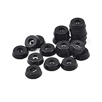 GOSONO 20pcs Rubber Table Chair Furniture Feet Leg Pads Table mats Round Tile Floor Protectors 18x15x5mm