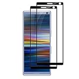 Qoosea Compatible with Sony Xperia 10 Plus Screen Protector Glass (2 Pack) Tempered Full Coverage 2.5D Case Friendly Clear Film Glass Screen Protector for Sony Xperia 10 Plus