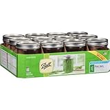 Ball Wide Mouth Pint (16 Ounce) Mason Jars, 12 Count