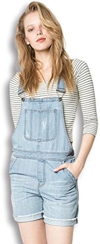 Lixmee Women Retro Demin Overalls Dungarees _04Blue X-Small _10Blue Medium
