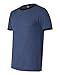 Bella + Canvas Men's Jersey Short Sleeve Ringer Tee (Heather Navy_Midnight) (XL)