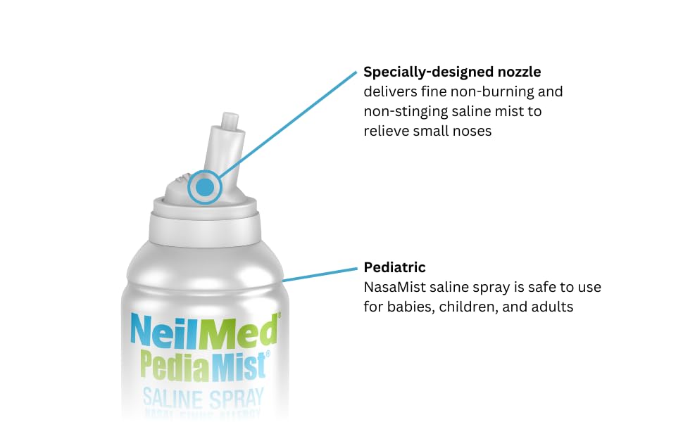 NeilMed Pediamist Pediatric Saline Spray, 2.53 Fl. Oz (Pack of 1) - Packaging May Vary