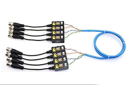 20 Pairs Video Balun Connectors Passive AHD/TVI/CVI/CVBS Signal Transceivers Max. 8MP Compatible with 720P/960P/1080P/3MP/5MP Single Channel for BNC Male Cable CCTV Security Camera System - Thumbnail 4