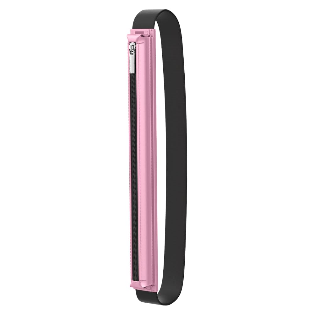 MoKo Pencil Case for Apple Pencil Pro, USB-C, 1st/2nd Generation - PU Leather Zipper Pouch With Elastic Band for 9.7"-12.9" Tablet - Nosegay Pink