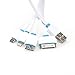 iPowertech Multi Charger 4 in 1 Multiple USB Charging Cable Adapter Connector with 8 Pin Lightning / 30 Pin / Micro USB 2.0 / Micro USB 3.0 Ports for iPhone, iPad, Samsung Galaxy and More(100cm)