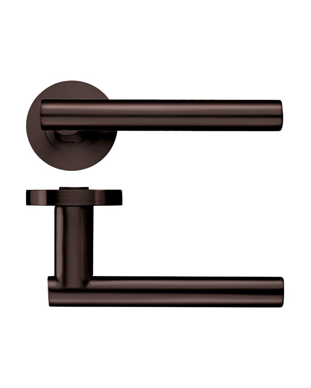 Lucca Lever - Screw On Rose Etna Bronze Finish