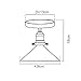 CLAXY Ecopower Industrial Mini Ceiling Light Bronze Semi-Flush Mount Ceiling Light Fixture