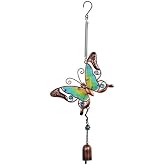 Sunset Vista Designs Metal and Glass Butterfly Bouncy Hanging Decoration
