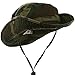 MG Mens Washed Cotton Twill Chin Cord Outdoor Hunting Hat (Camo Green, Medium)