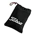 Titleist Fleece Valuables Pouch Black/White/Red Travel Drawstring Bag