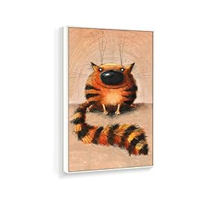 Framed Canvas Home Artwork Decoration Lovely Kitten Canvas Wall Art for Living Room, Bedroom - 16x24 inches