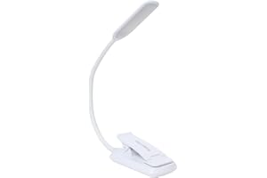 Bsdgeclogy 9 LED Rechargeable Book Light for Reading in Bed - Eye Caring with 3 Color Temperatures, Stepless Dimming Brightness, 80 Hrs Runtime, Lightweight Clip-On Light for Book Lovers(White)