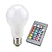 Sdida LED RGB Bulb E27 Equivalent to 15W, Remote Control, Color Changing and Dimmable Light Bulb