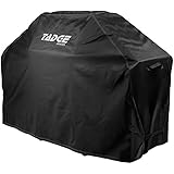 Tadge Goods BBQ Grill Cover w/ Handles (58” Black) Waterproof, Weather Resistant, Heavy Duty | Large Universal Fit with Velcro Secure Straps | Gas, Charcoal, Electric