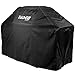 Tadge Goods BBQ Grill Cover w/Handles (58” Black) Waterproof, Heavy Duty | Large Universal Weber Charbroil Fit with Strap Fasteners | Gas, Charcoal, Electric