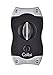 Colibri Premium V-Cut Cigar Cutter - Ergonomic Stainless Steel Spring-Loaded Blade, Ideal for up to 60+ Ring Gauge - Gift for Cigar Enthusiasts (Brushed Chrome)
