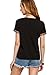 ROMWE Womens Embroidery Trim Short Sleeve Tee Shirt Tops Blouse