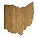 Totally Bamboo Ohio State Shaped Bamboo Serving and Cutting Board