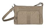 Travelon Anti-Theft Signature E/W Slim Shoulder Bag, Champagne, One Size
