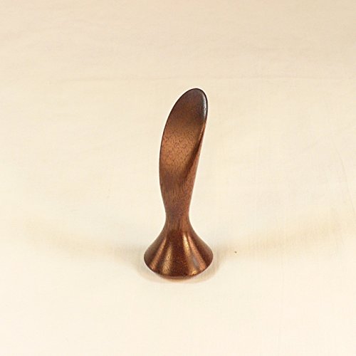 Lamp Finial, Black Walnut, Smooth Crescent Pattern