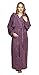 Arus Women's Pacific Style Full Length Hooded Turkish Cotton Bathrobe, S, Plum