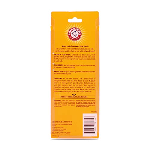 Arm & Hammer Fresh Breath Dental Kit for Kittens Cat Toothbrush and
