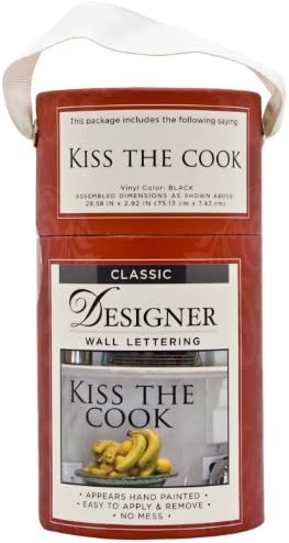 Die Cuts With A View Lettering Kiss The Cook, Black, Small
