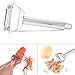 Julienne Peeler Sharp Stainless Steel Dual Blade Kitchen Tool for Vegetable Fruits  Carrot Potato with Cleaning Brush and Hanging Hook by Crukee