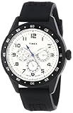 Timex Men’s T2P045KW Ameritus Multi-Function Off White Dial, Black Silicone Strap Watch, Watch Central