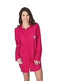 US Polo Assn. Women's Button Down Long Sleeve Cotton Flannel SleepShirt