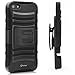 Vakoo 3-in-1 Combo Shockproof Rugged Dual Layer Armor Holster Case with Locking Belt Swivel Clip and Kickstand for Apple iPhone 5 / 5s - Black